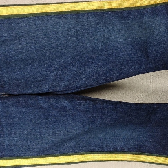 Veronica Beard Carolyn Blue Dark Wash Button Front High Rise Jean Baby Boot Jean - Picture 10 of 14
